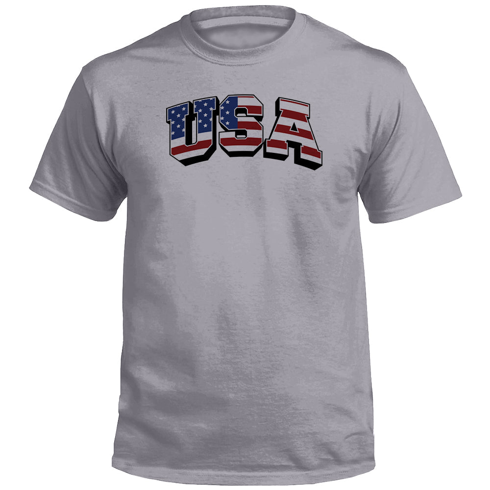 USA Flag Lettering (Front) Shield Republic