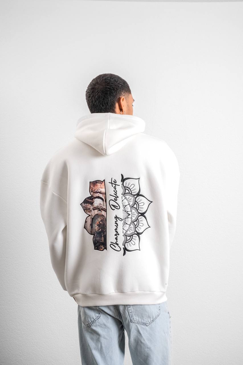 Street Style Oversize Hoodie – Unisex Hoodie with Artistic Baroque Print Withinblack