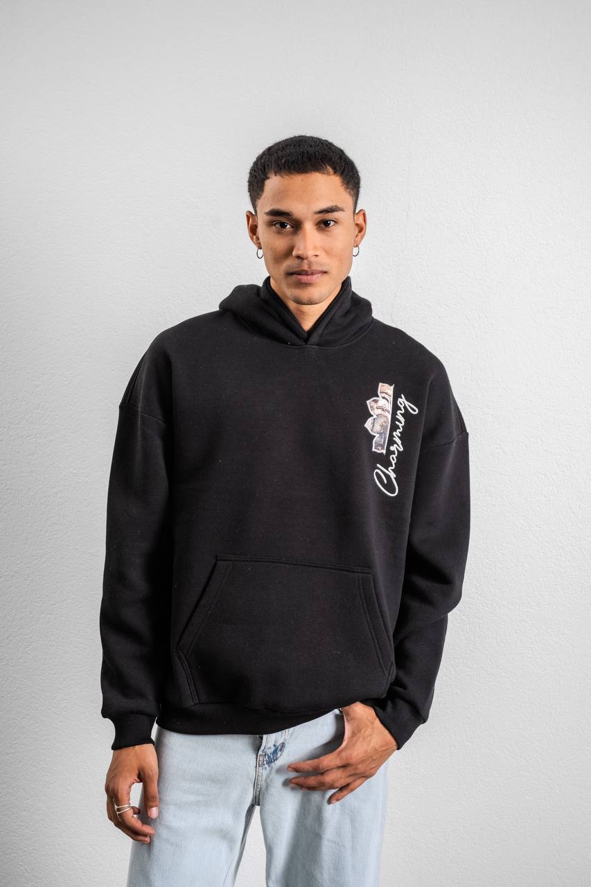Street Style Oversize Hoodie – Unisex Hoodie with Artistic Baroque Print Withinblack