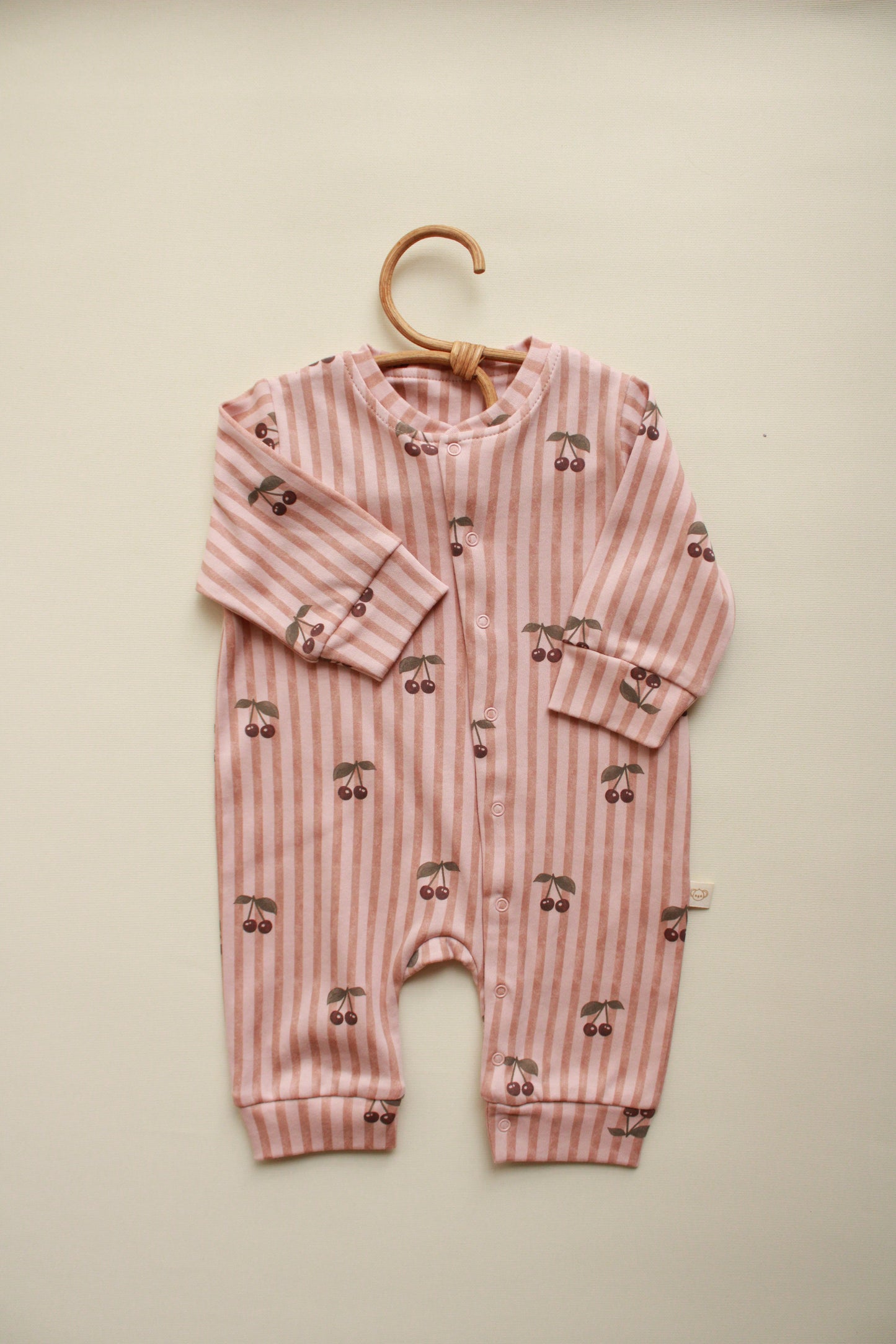 Cherry Striped Onesie Honey and Hive