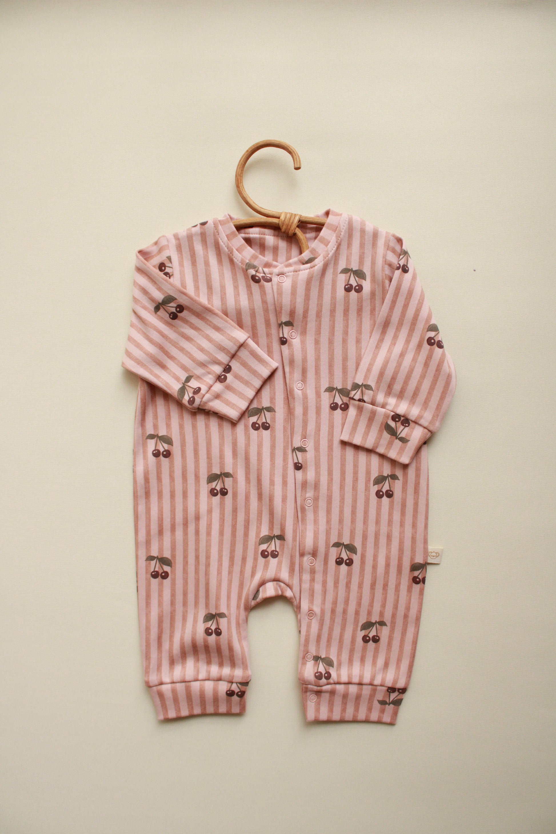 Cherry Striped Onesie Honey and Hive