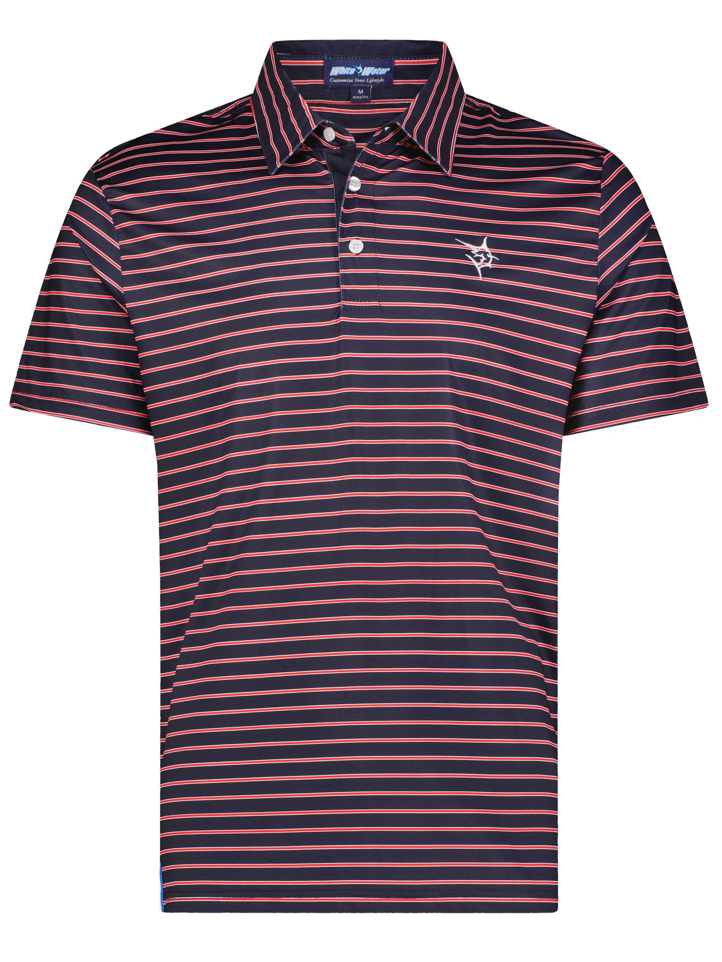 Striper Polo White Water Life
