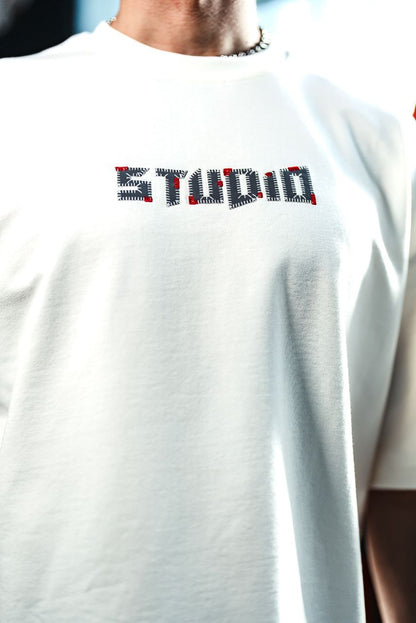 Studio Graphic Cotton Tee - Minimalist Text Print T-Shirt Withinblack