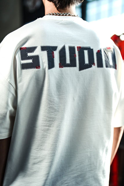 Studio Graphic Cotton Tee - Minimalist Text Print T-Shirt Withinblack