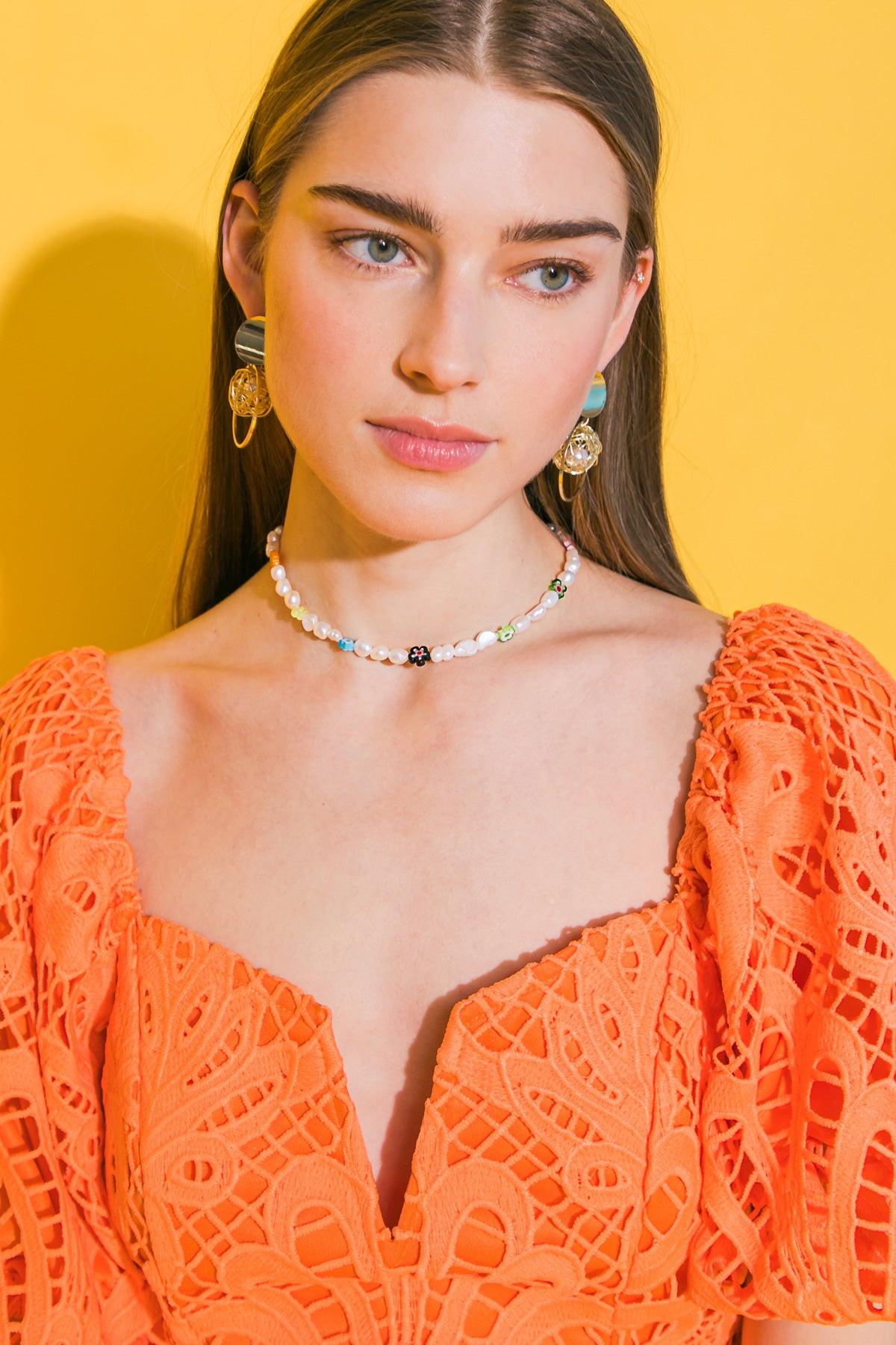 NICOLE PEARL NECKLACE Flying Tomato