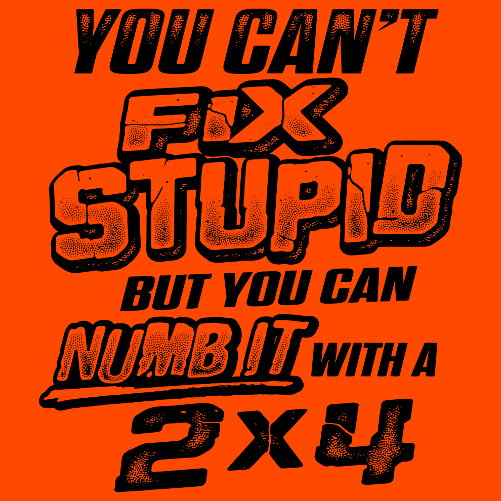 Stupid - Long Sleeve Hi-Vis T-Shirt Armed American Supply