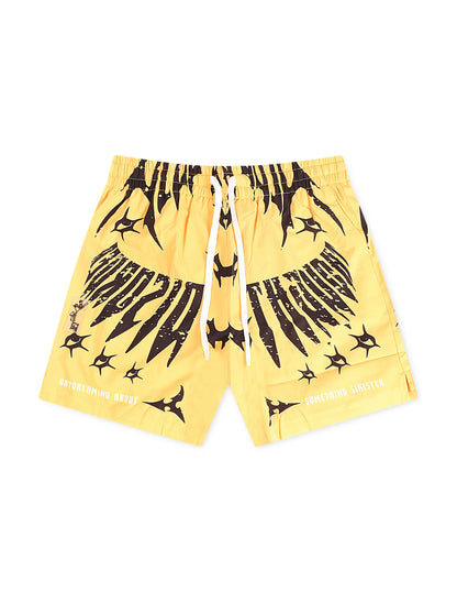 Sugarhill Sinister Poly Shorts - Gold Denim Exchange