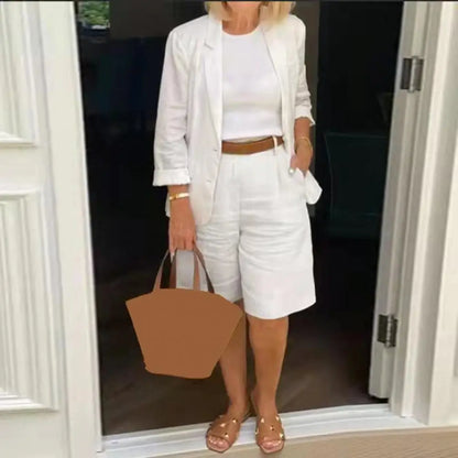 Summer Fashion Solid Color Two Piece Set