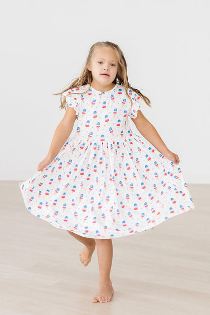 Summer Sweets Flutter Sleeve Twirl Dress