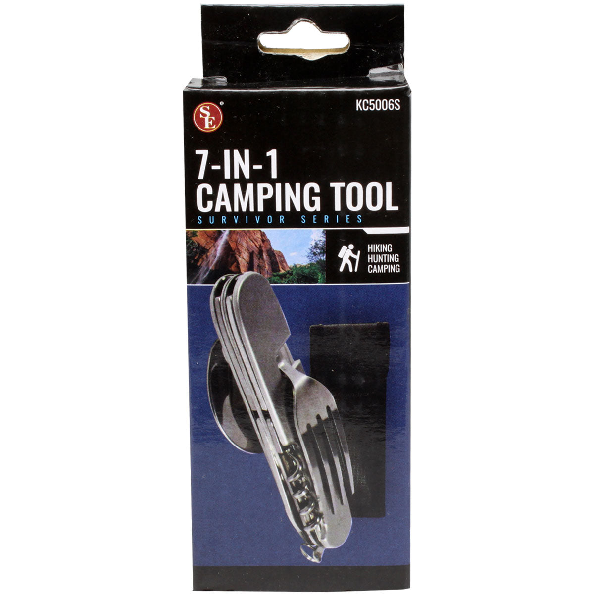 Knife Fork Spoon Combo Utility Tool with Can & Bottle Opener quakekits.com