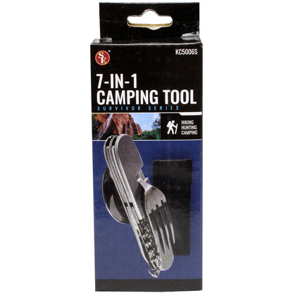 Knife Fork Spoon Combo Utility Tool with Can & Bottle Opener quakekits.com