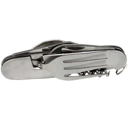 Knife Fork Spoon Combo Utility Tool with Can & Bottle Opener quakekits.com