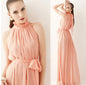 Bohemian Halter Neck Maxi Chiffon Beach Dress