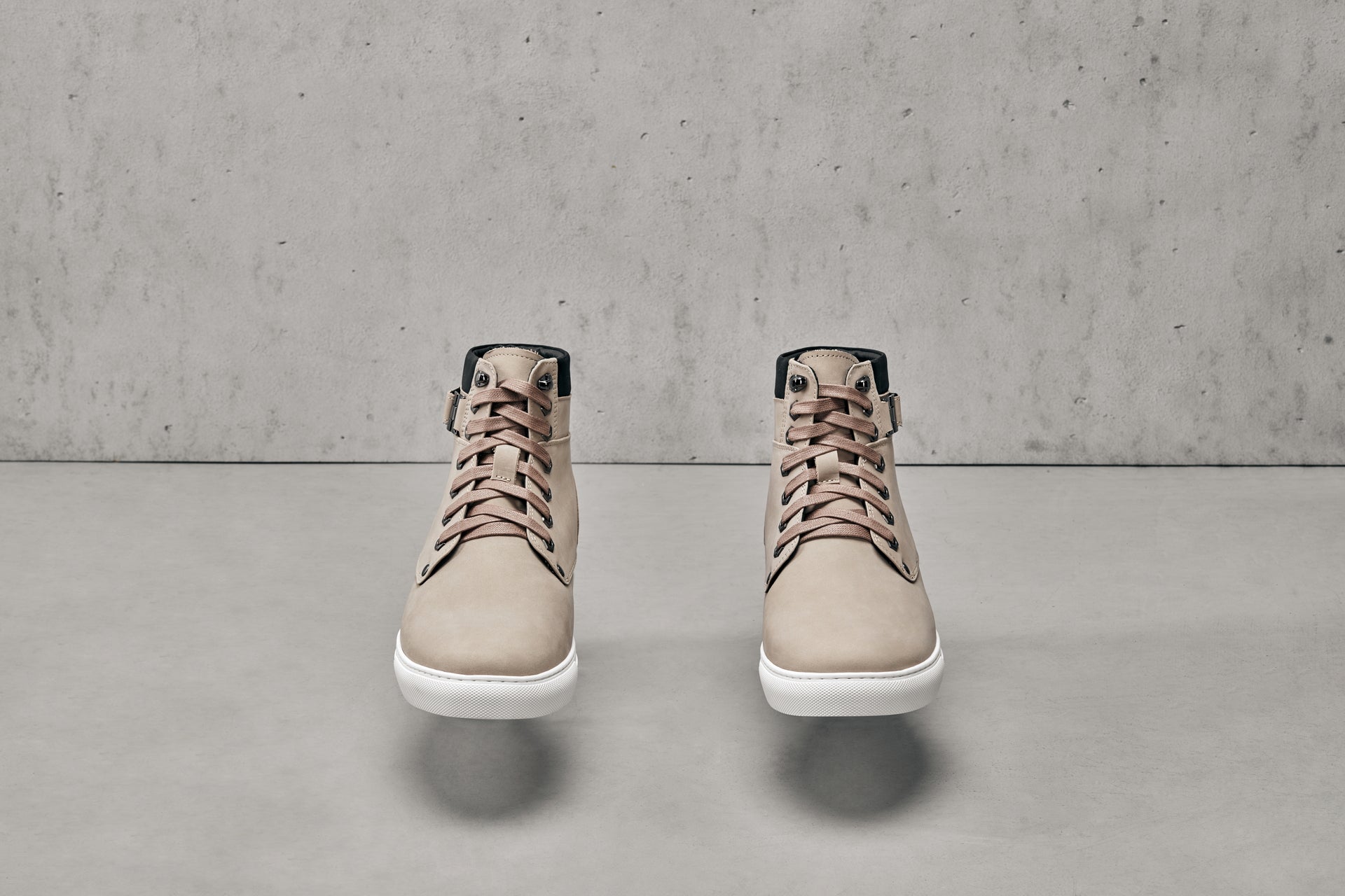 CALTO - T53122 - 2.6 Inches Taller (Taupe) - High top sneak-boot Tallmenshoes.com