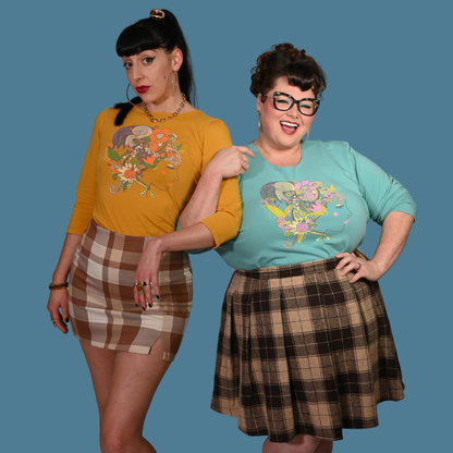 Floral Bouffant Pullover in Catalina Blue Blue Platypus Clothing