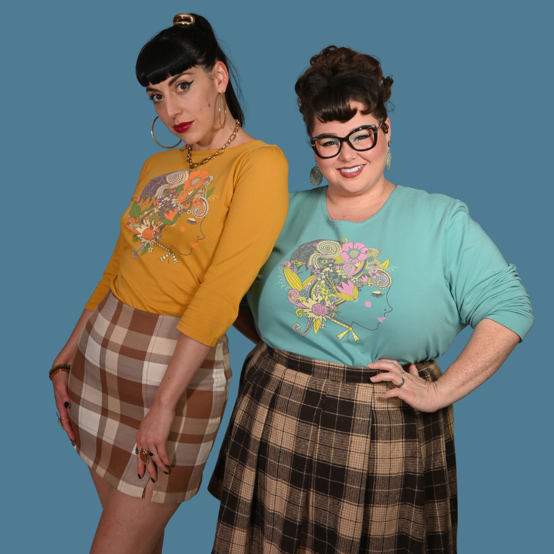 Floral Bouffant Pullover in Catalina Blue Blue Platypus Clothing