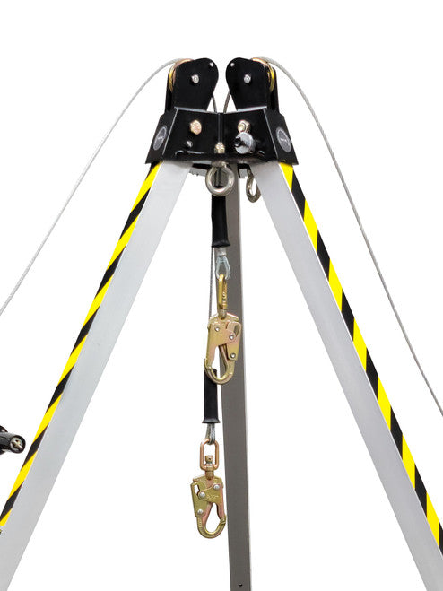 Frontline TAN07RURP MEGApod Confined Space 7' Aluminum Tripod with 60' Winch and 3-Way SRL VM Hardware