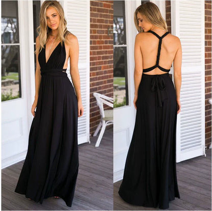 Sexy Stunning Multi-Rope Bandage Red Dress Long Dress