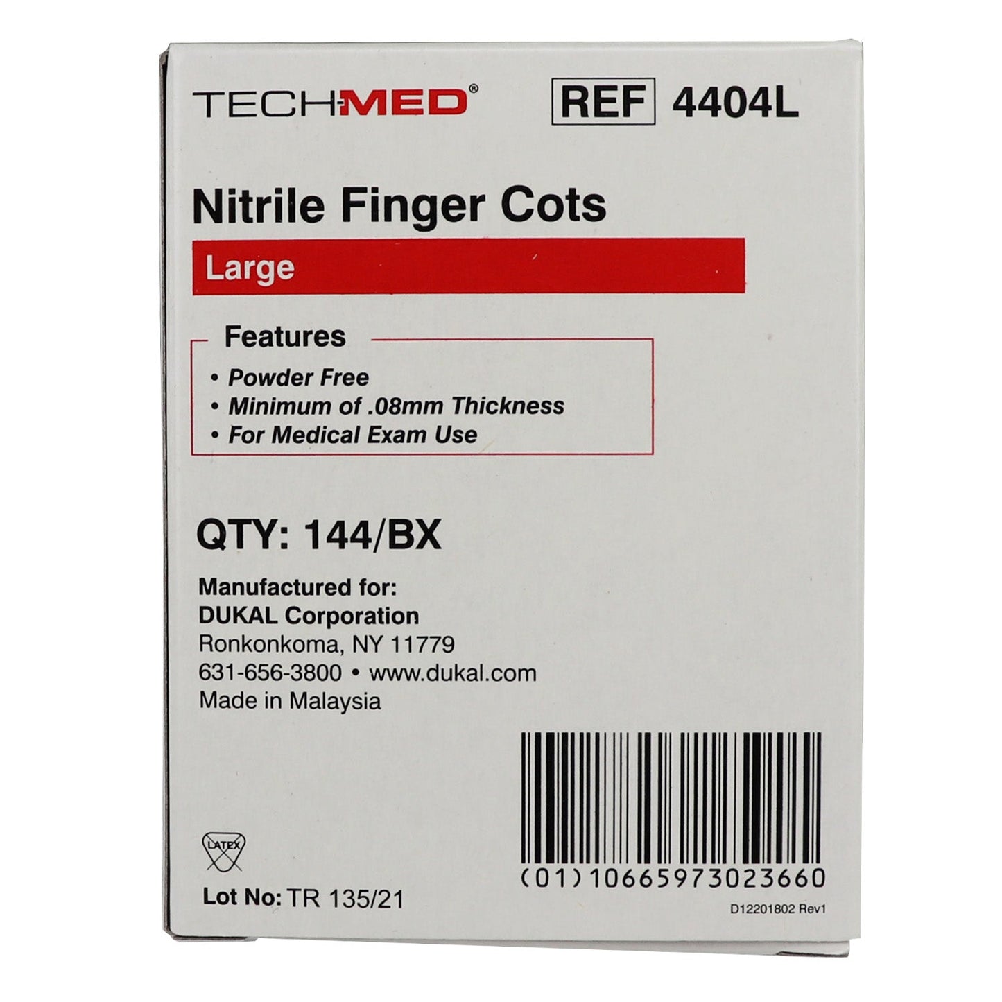 Latex Free Finger Cots - Large, Bag of 144 quakekits.com