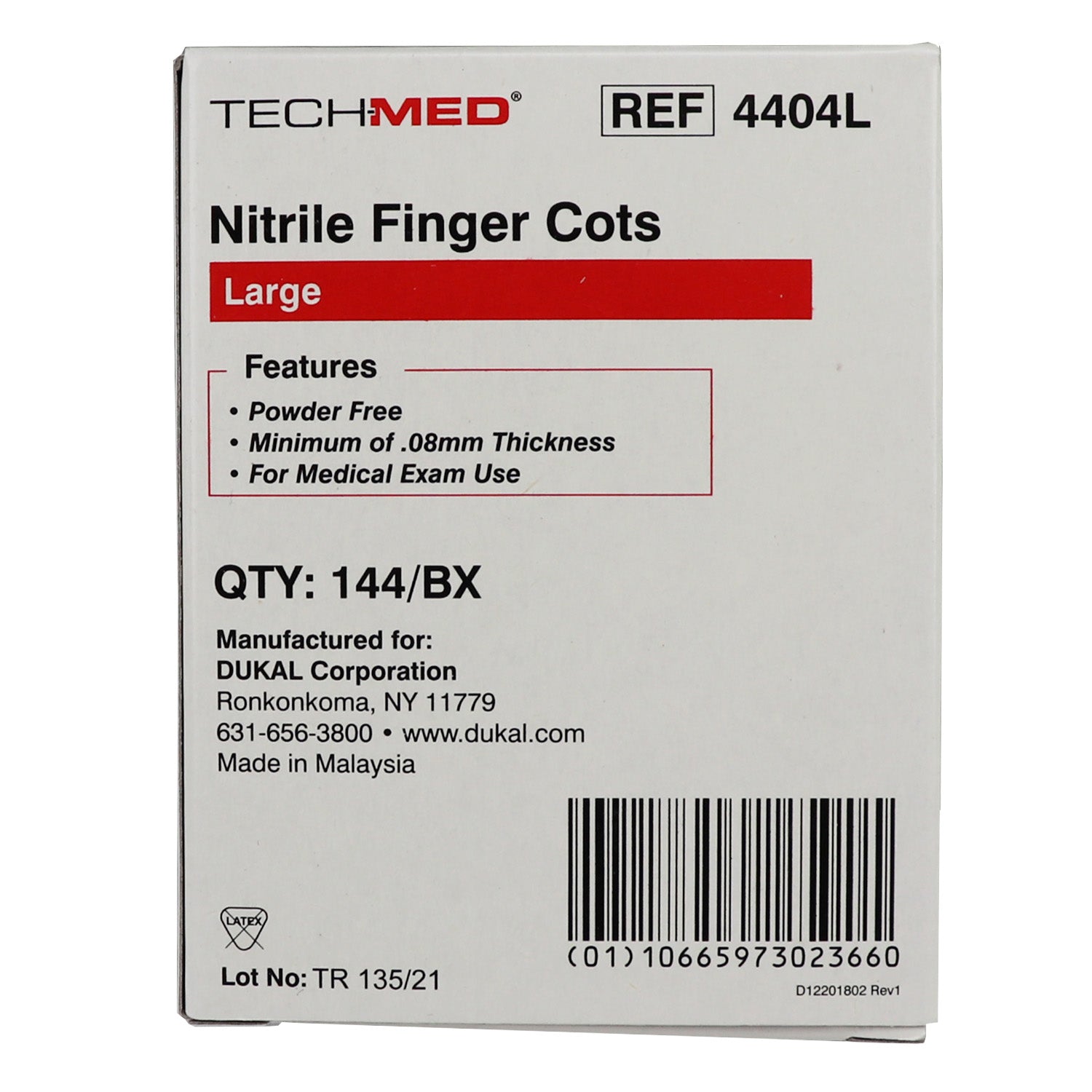 Latex Free Finger Cots - Large, Bag of 144 quakekits.com