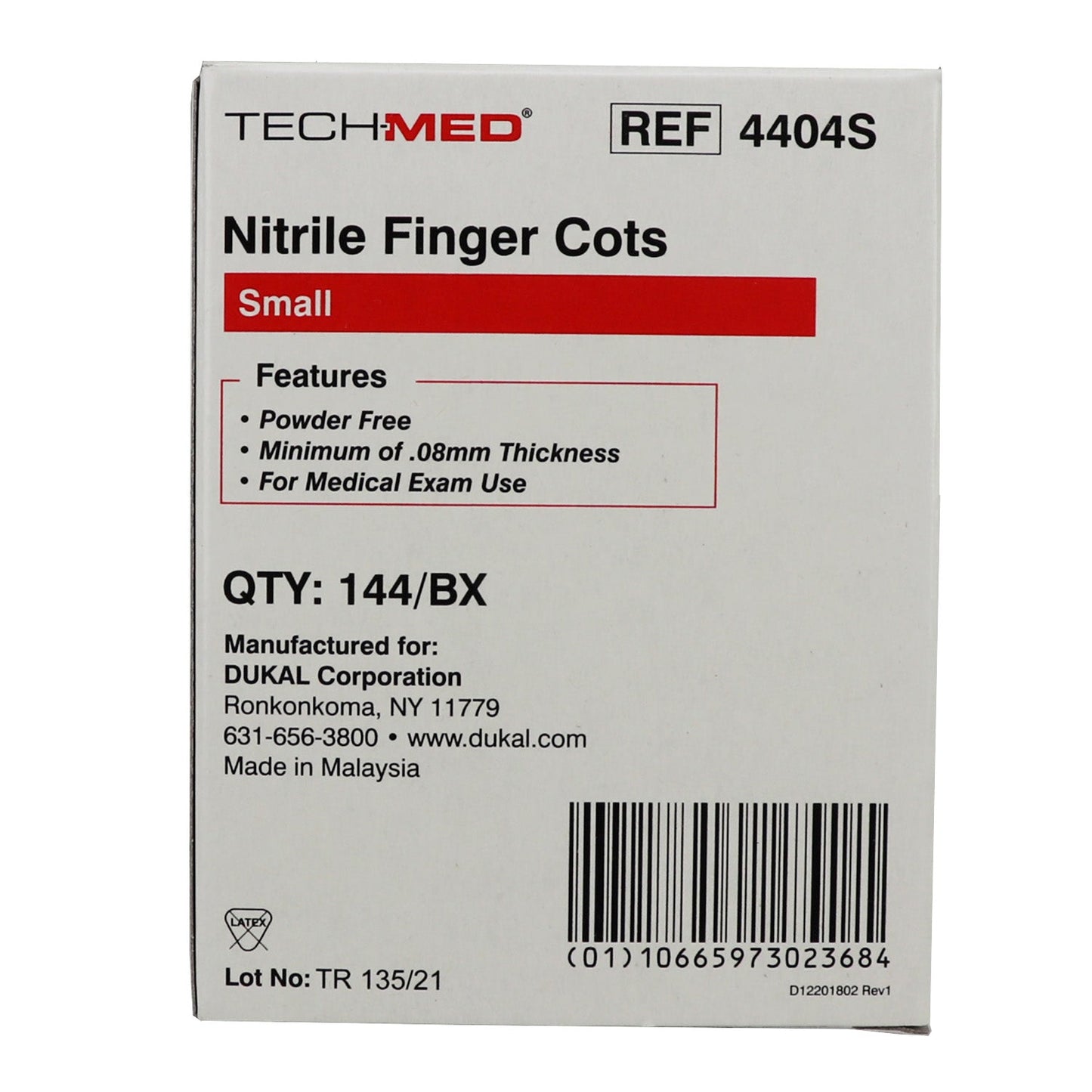 Latex Free Finger Cots - Small, Box of 144 quakekits.com