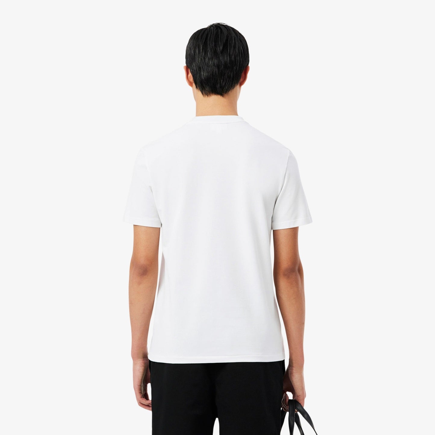 Lacoste Branded Pique Tee - White Denim Exchange