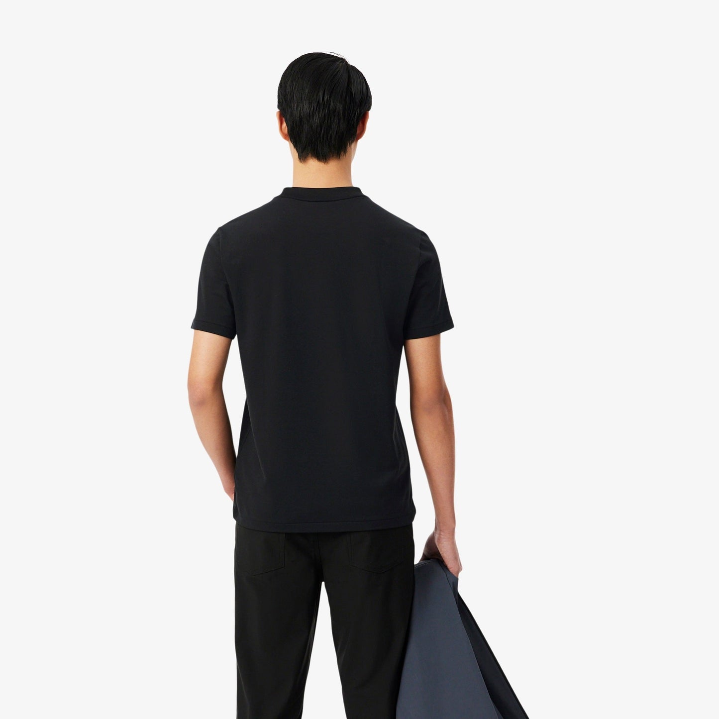 Lacoste Branded Pique Tee - Black Denim Exchange