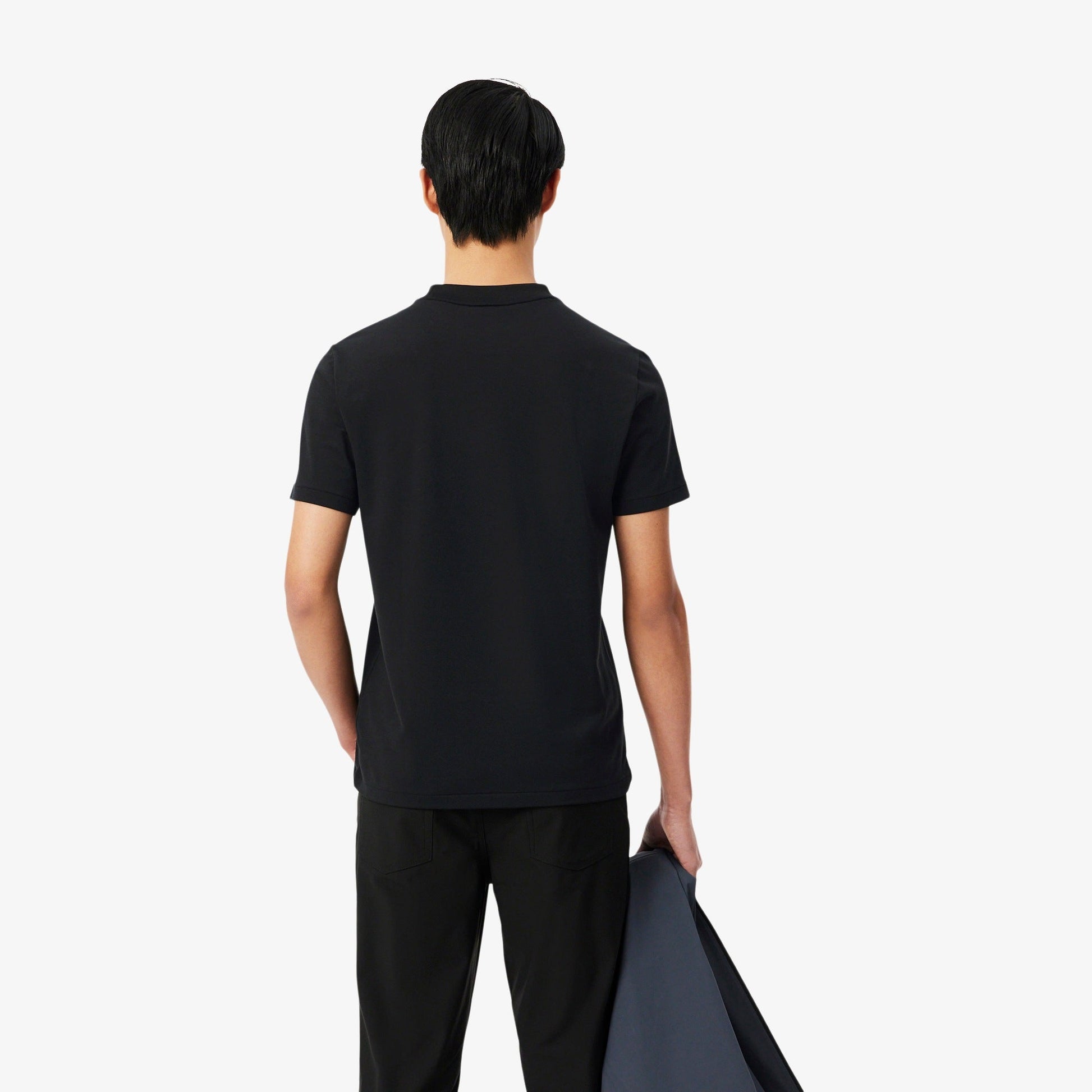 Lacoste Branded Pique Tee - Black Denim Exchange