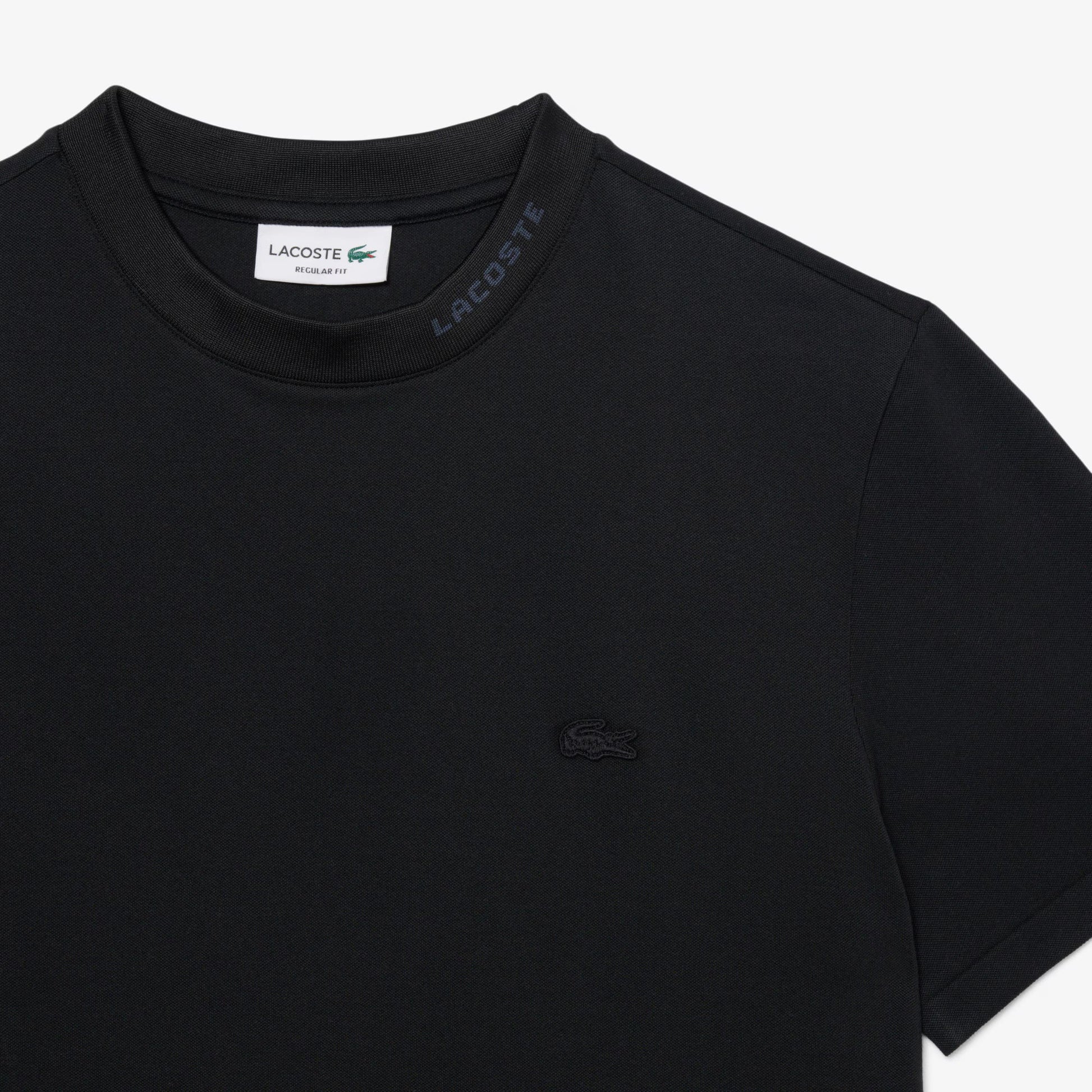 Lacoste Branded Pique Tee - Black Denim Exchange