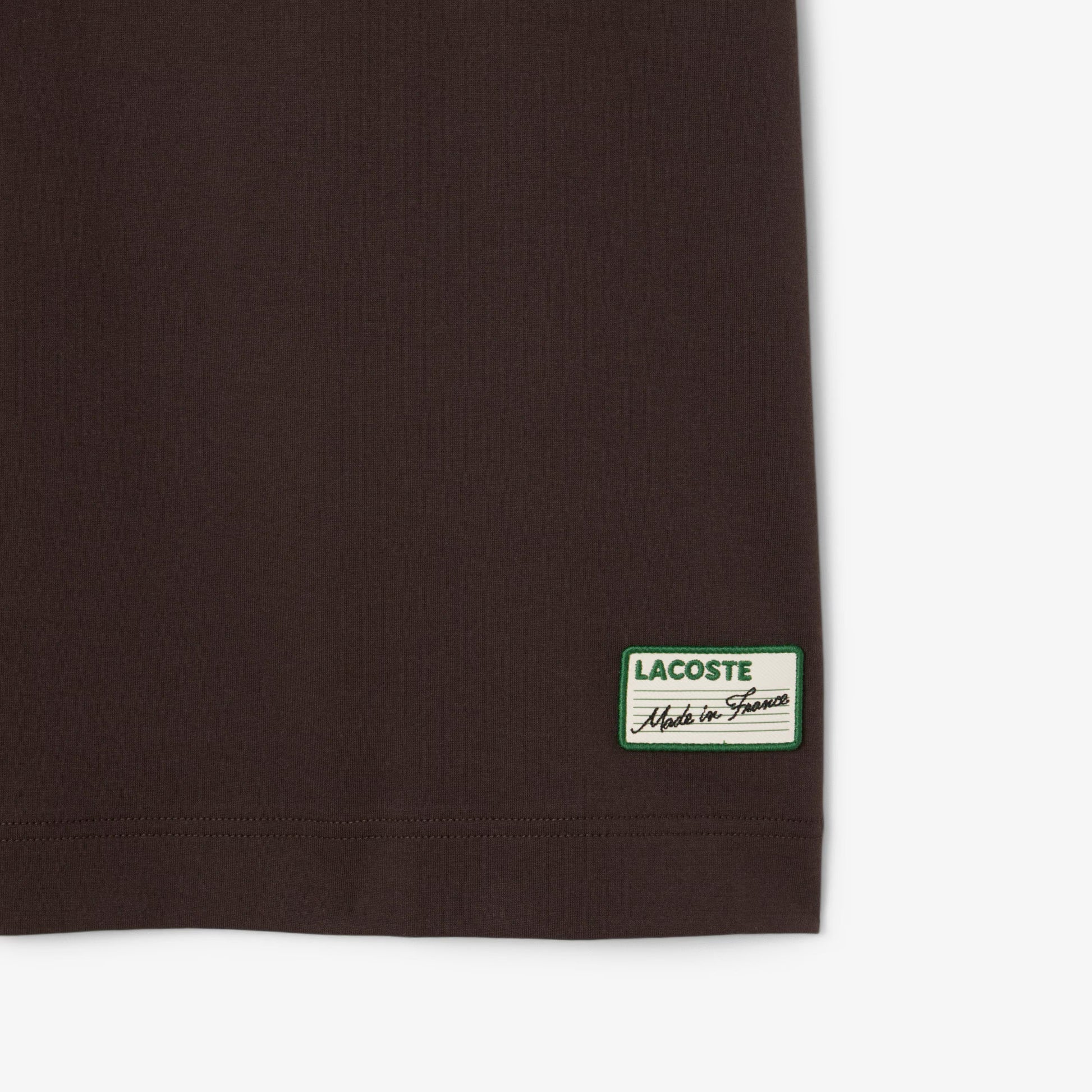 Lacoste Made in France Stripe Neck Tee - Black Denim Exchange