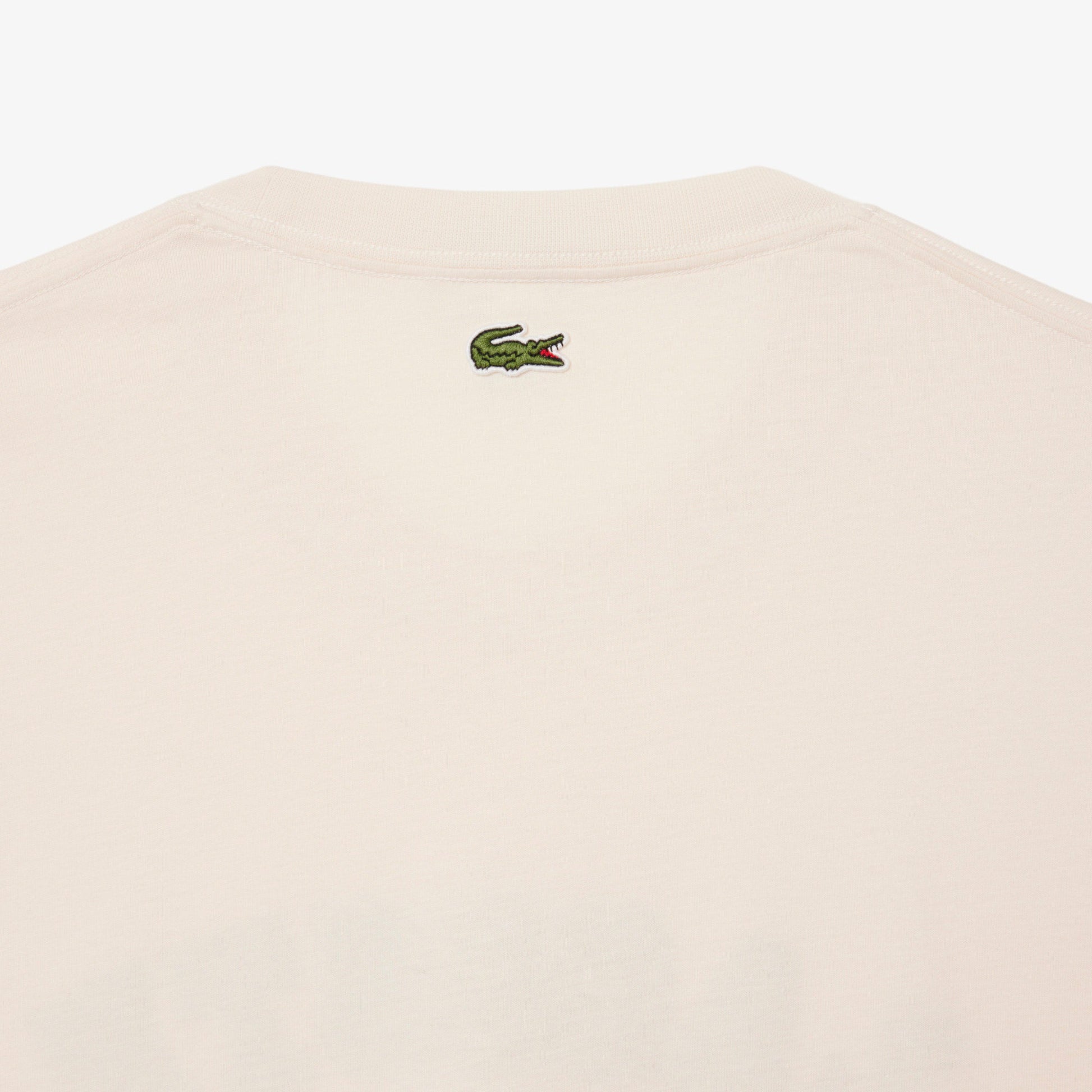 Lacoste Print Cotton Tee - Cream Denim Exchange