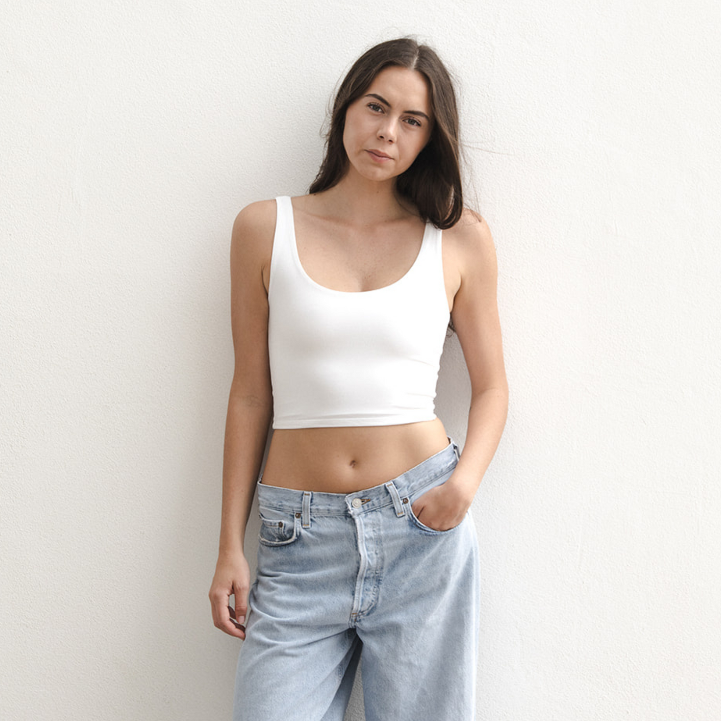 The Devon - Double Layer Scoop - White Boob-eez
