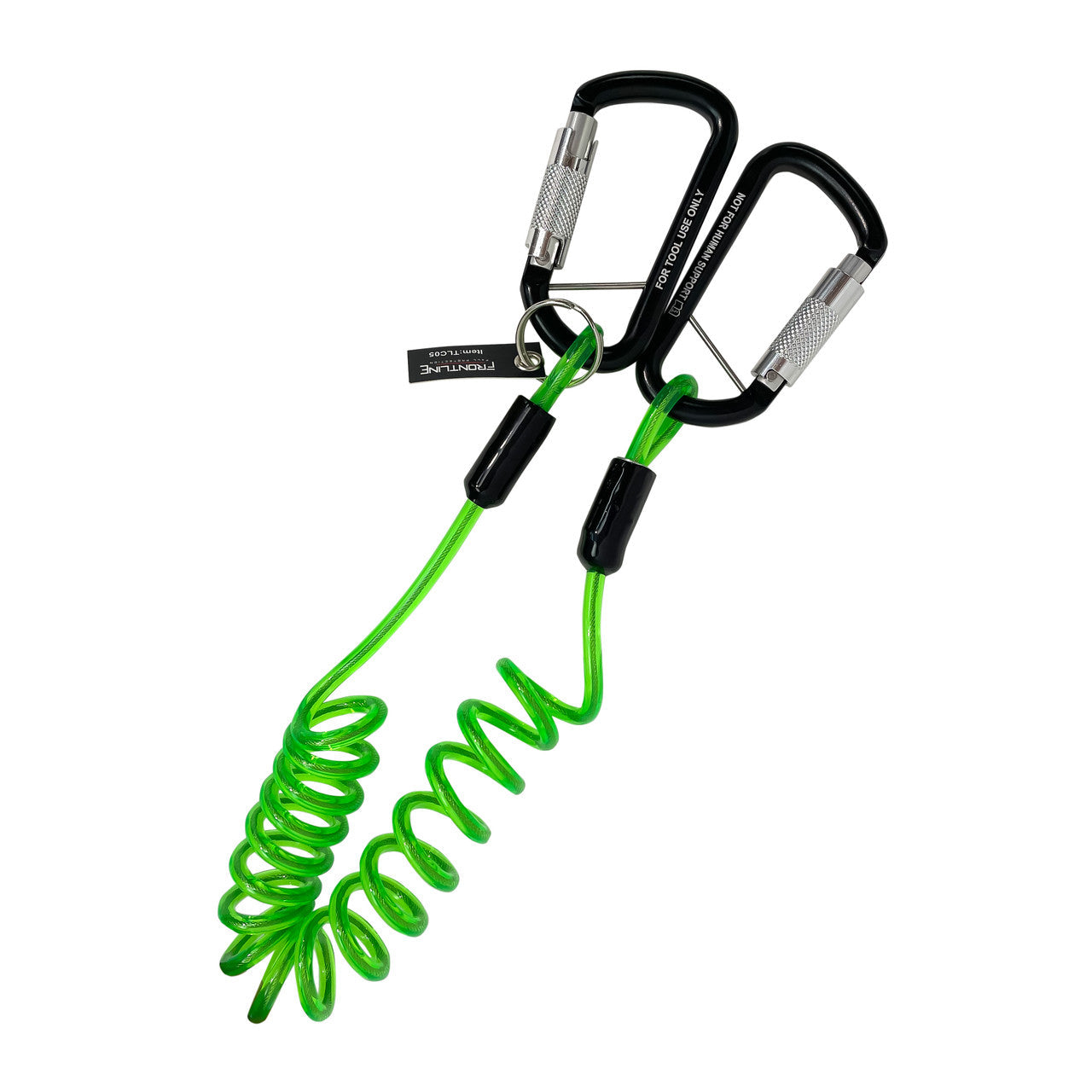 Frontline TLC05 ToolGrip Coil Tool Tether 5 lbs with Double Self-locking Aluminum Carabiner VM Hardware
