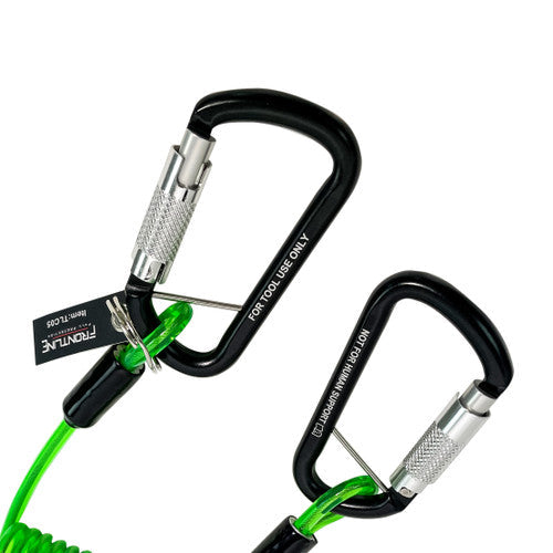 Frontline TLC05 ToolGrip Coil Tool Tether 5 lbs with Double Self-locking Aluminum Carabiner VM Hardware