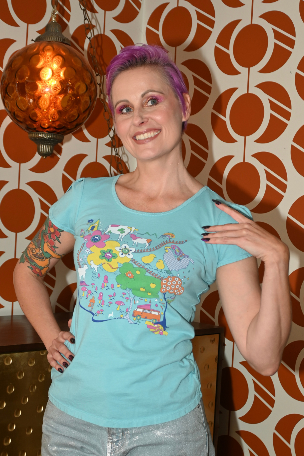 Whimsical Landscape & Animal Tee in Blue Skies Blue Platypus Clothing