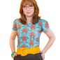 Cheeky Monkeys Tulip Sleeve Tee in Blue Hawaiian Blue Platypus Clothing