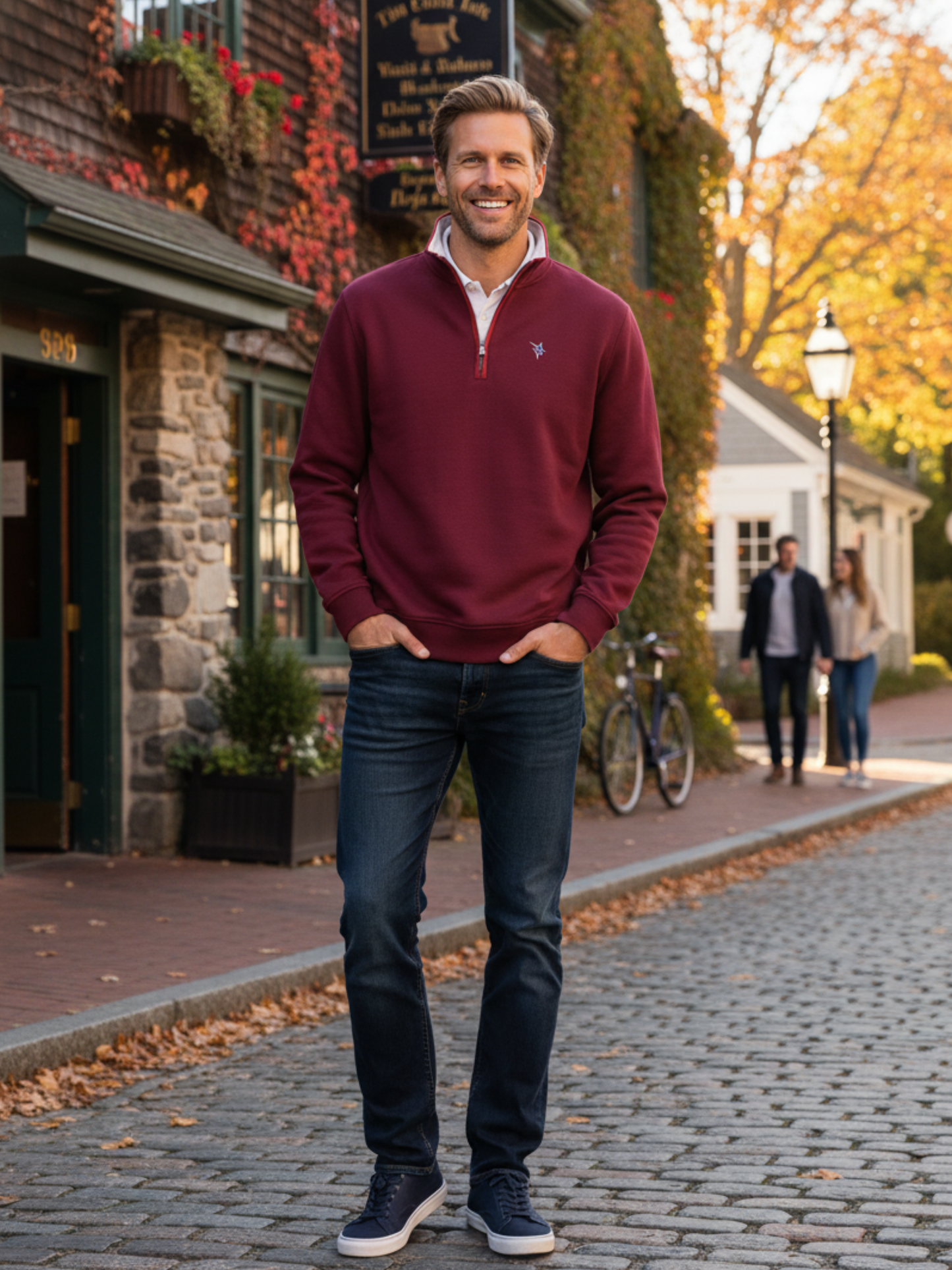 Turnberry Quarter Zip Smooth Knit White Water Life
