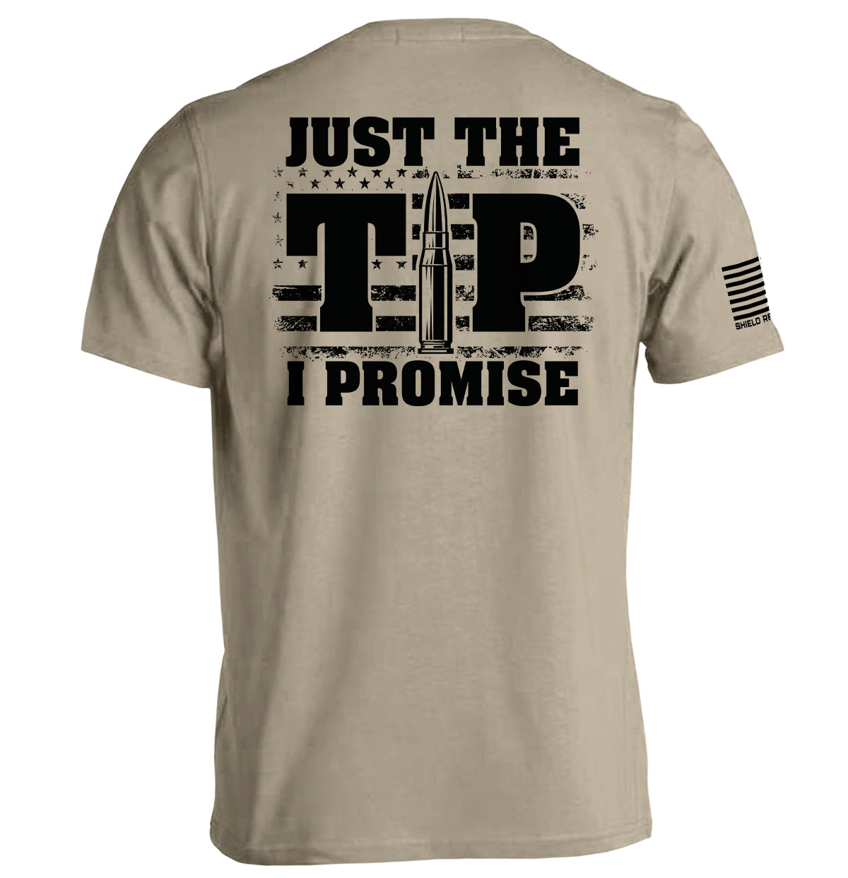 Just The Tip I Promise Flag Shield Republic