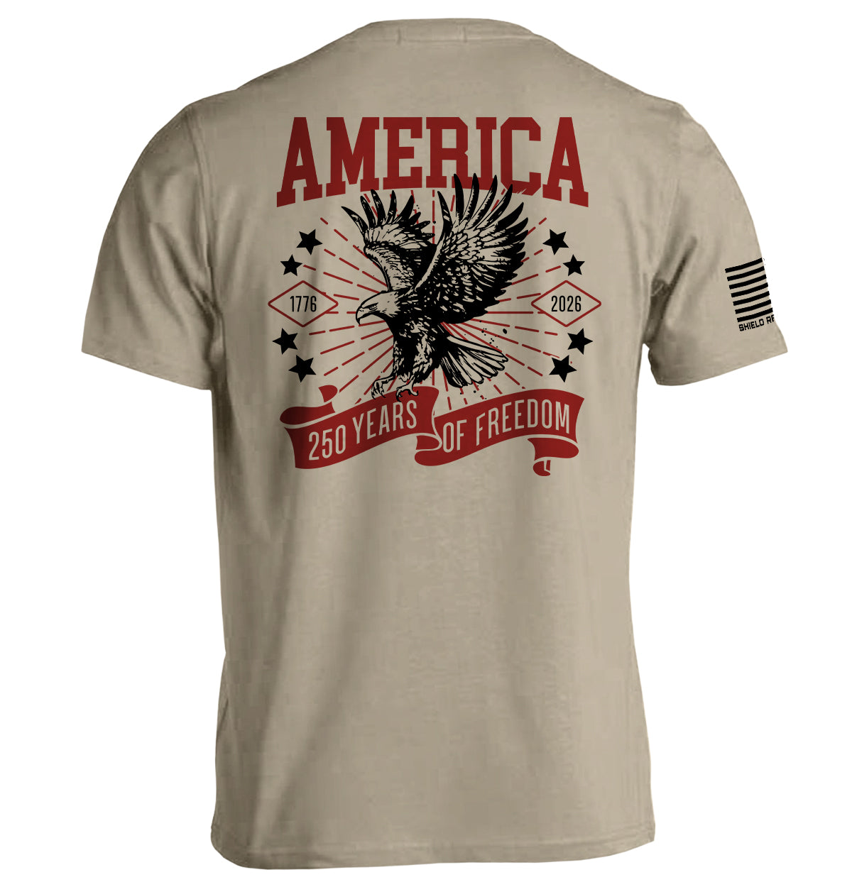 America 250 Years of Freedom Shield Republic