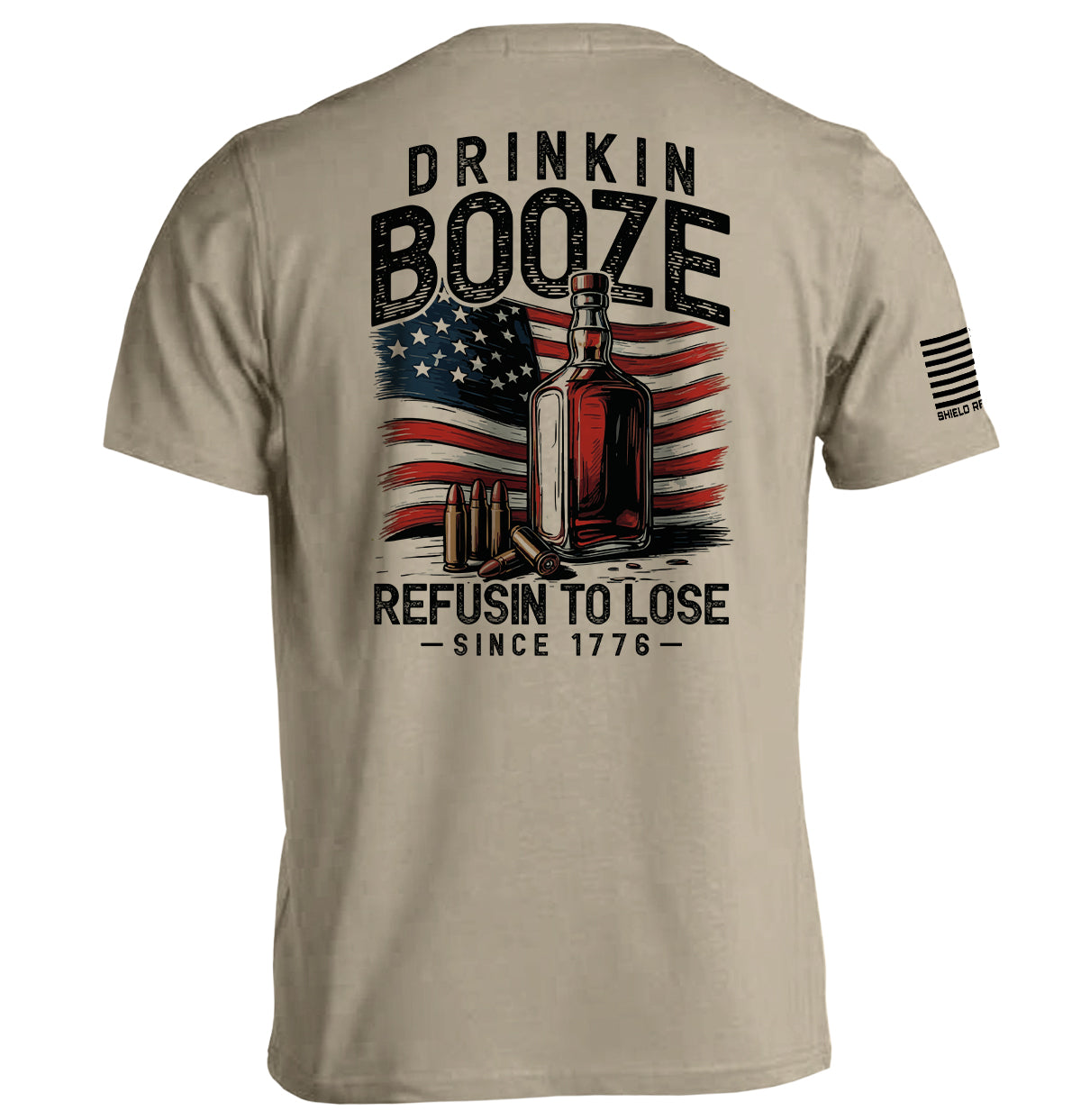 Drinkin' Booze Refusin' To Lose Shield Republic