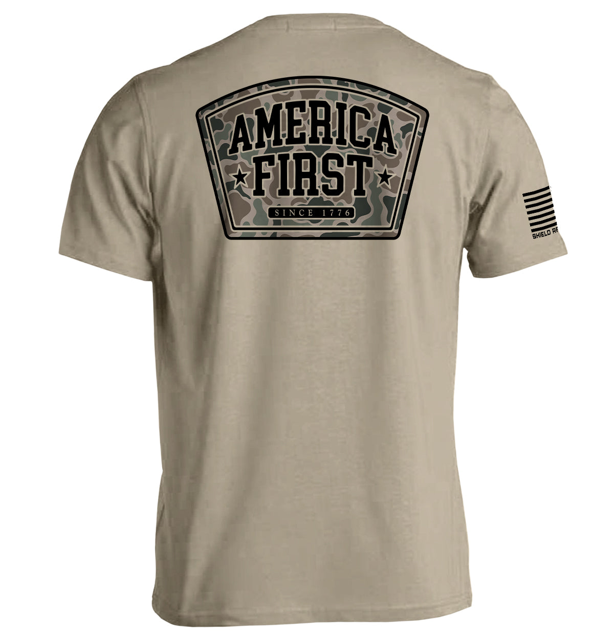 America First Duck Camo Shield Republic