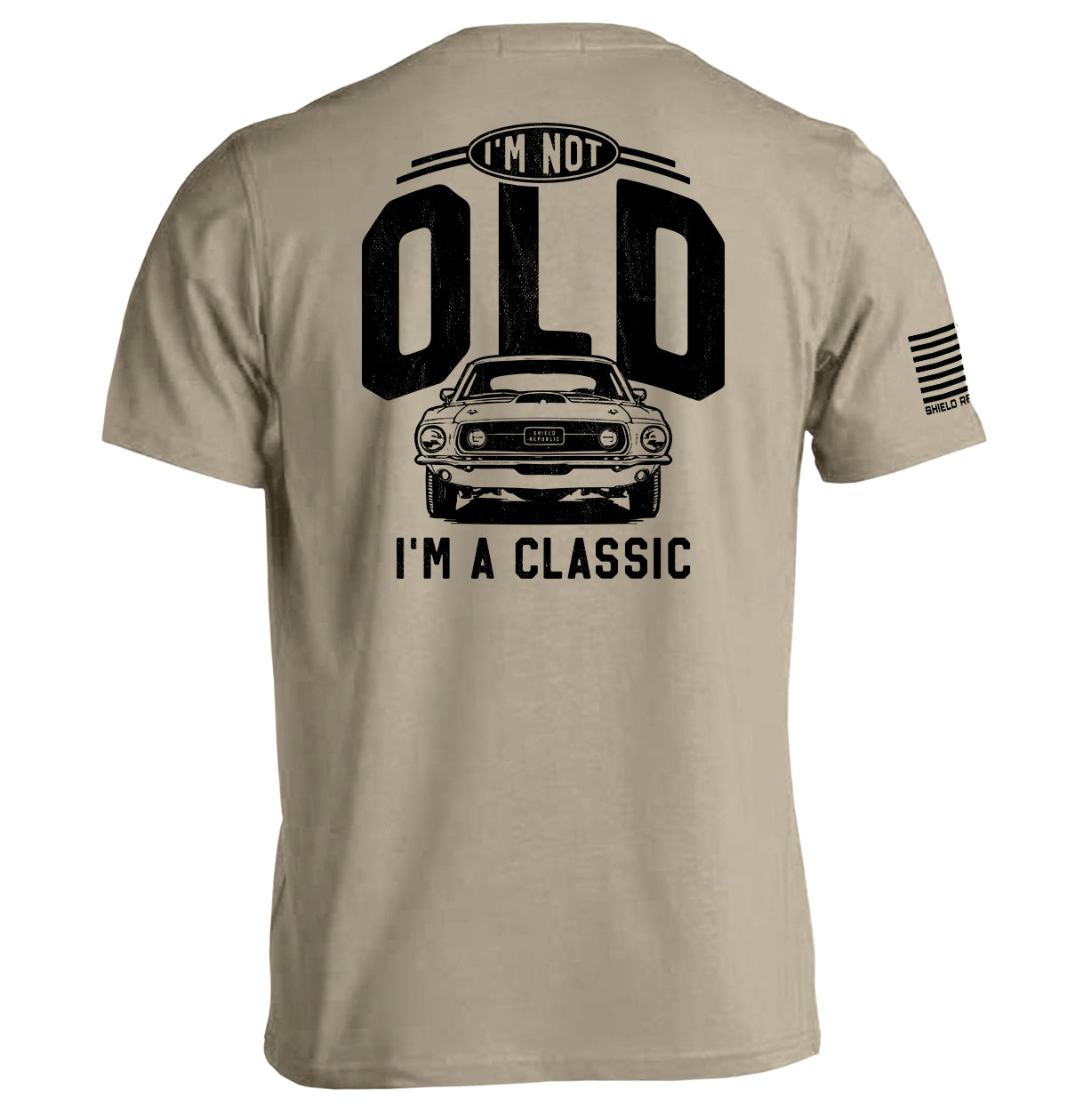 I'm Not Old I'm a Classic (69 Mustang) Shield Republic