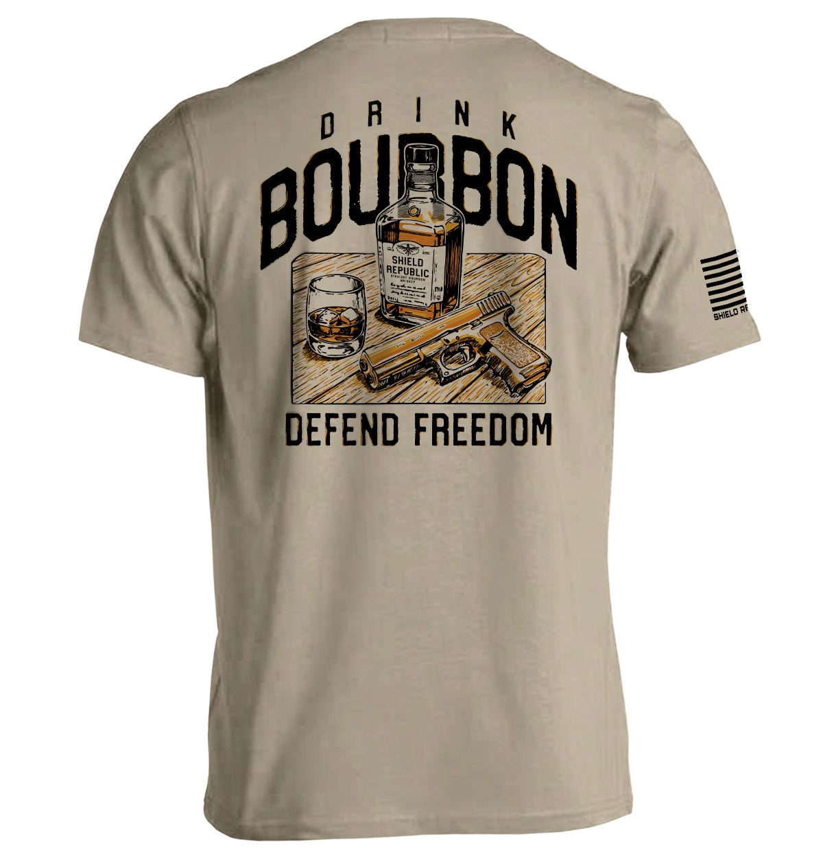 Drink Bourbon Defend Freedom Shield Republic