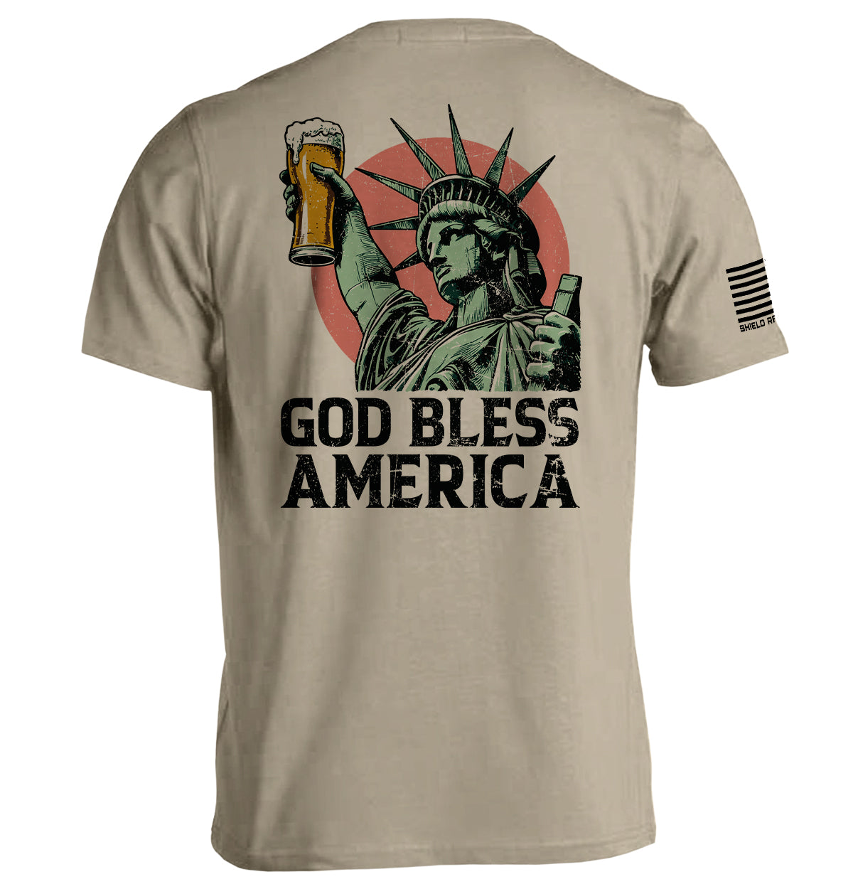 God Bless America Shield Republic