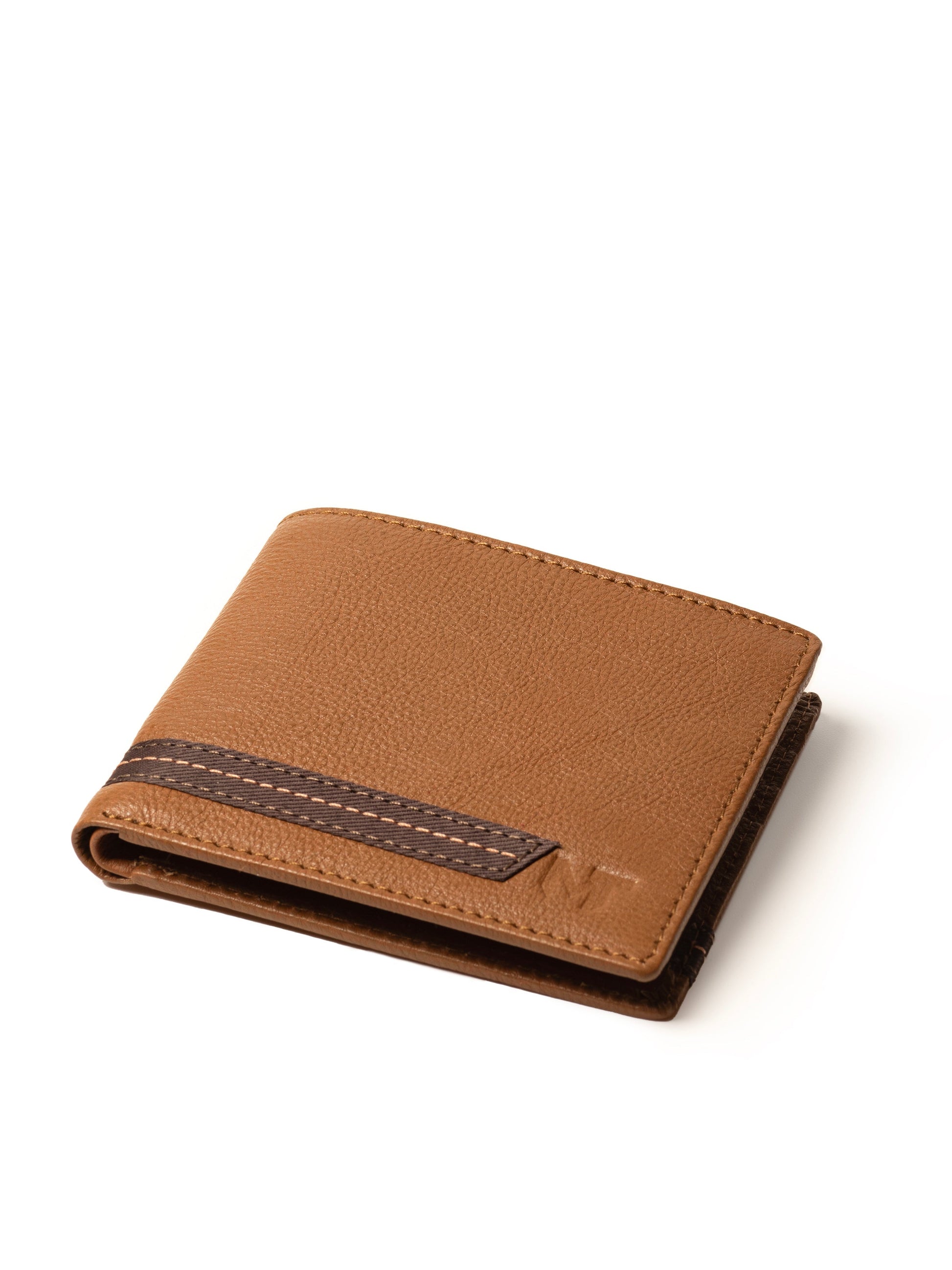 Stripe Brown Men's Wallet Classy Leather Bags
