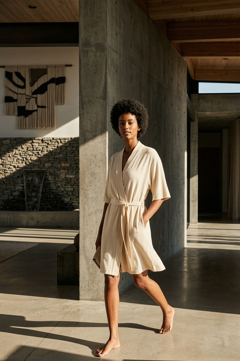 Tencel | Supreme Short-sleeve Robe Silverlyne