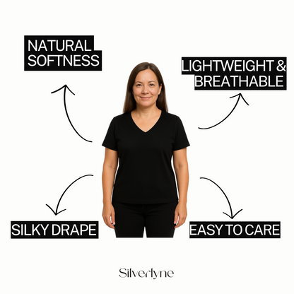 Tencel | Timeless Short-sleeve V-neck T-shirt (Women's)