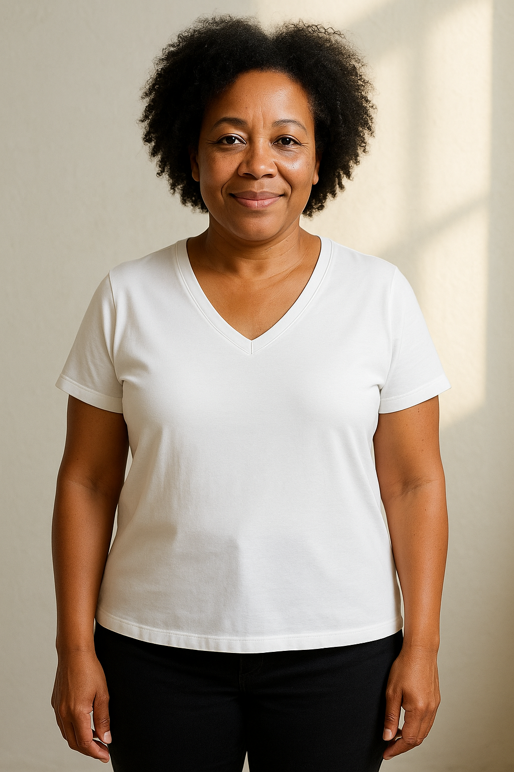 Tencel | Timeless Short-sleeve V-neck T-shirt (Women's) Silverlyne