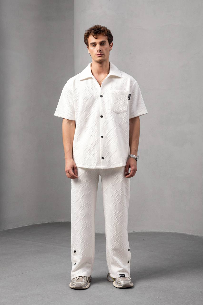 Textured Geometric Shirt Withinblack