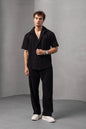 Textured Square Pattern Co-ord Set Withinblack